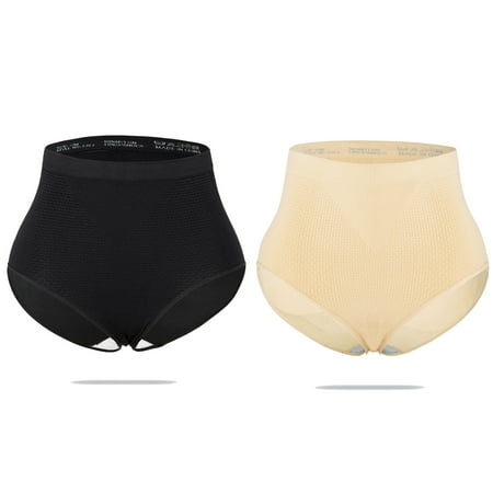 

Womens Comfort Soft Panties Removable Butt Padded Underwear Butt Lifter Panty Body Shaper Black 2XL/3XL