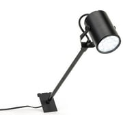Displays2go Clip-On Gridwall Spotlight, Swivel Head, Adjustable Pole, 12 Watt LED - Black