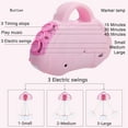 thumbnail image 4 of Vibrating Infant Baby Bouncer With Toy Bar, Portable Compact Baby Swing With Music, Newborn, Unisex, Pink, 4 of 10