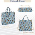 thumbnail image 6 of FORMRS Womens Corduroy Tote Bag Crossbody Shoulder Purse Handbag with Detachable Strap, Blue Hockey Pattern, 6 of 7