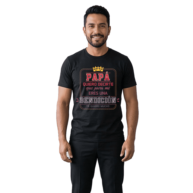 Playera Camiseta Para Papá Diseño Original Casual Regalo Día Padre Para Mi Eres Una Bendición