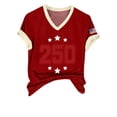 thumbnail image 4 of Vinsonshop Women Patriotic T-shirt USA 250th Anniversary 1776-2026 American Flag Graphic Tee America 250 Years Celebration Tops Memorial Day Shirts for Women Red XXL, 4 of 7