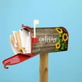 thumbnail image 6 of Vintage Welcome Mailbox Covers Magnetic Standard Size 18" X 21" Aged Wood Grain Sunflower Mailbox Cover Decorations Wrap, 6 of 6