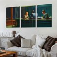 WENZZ Edward Hopper Art Wall Decor Oil Painting 12x16in x3 Ready to
