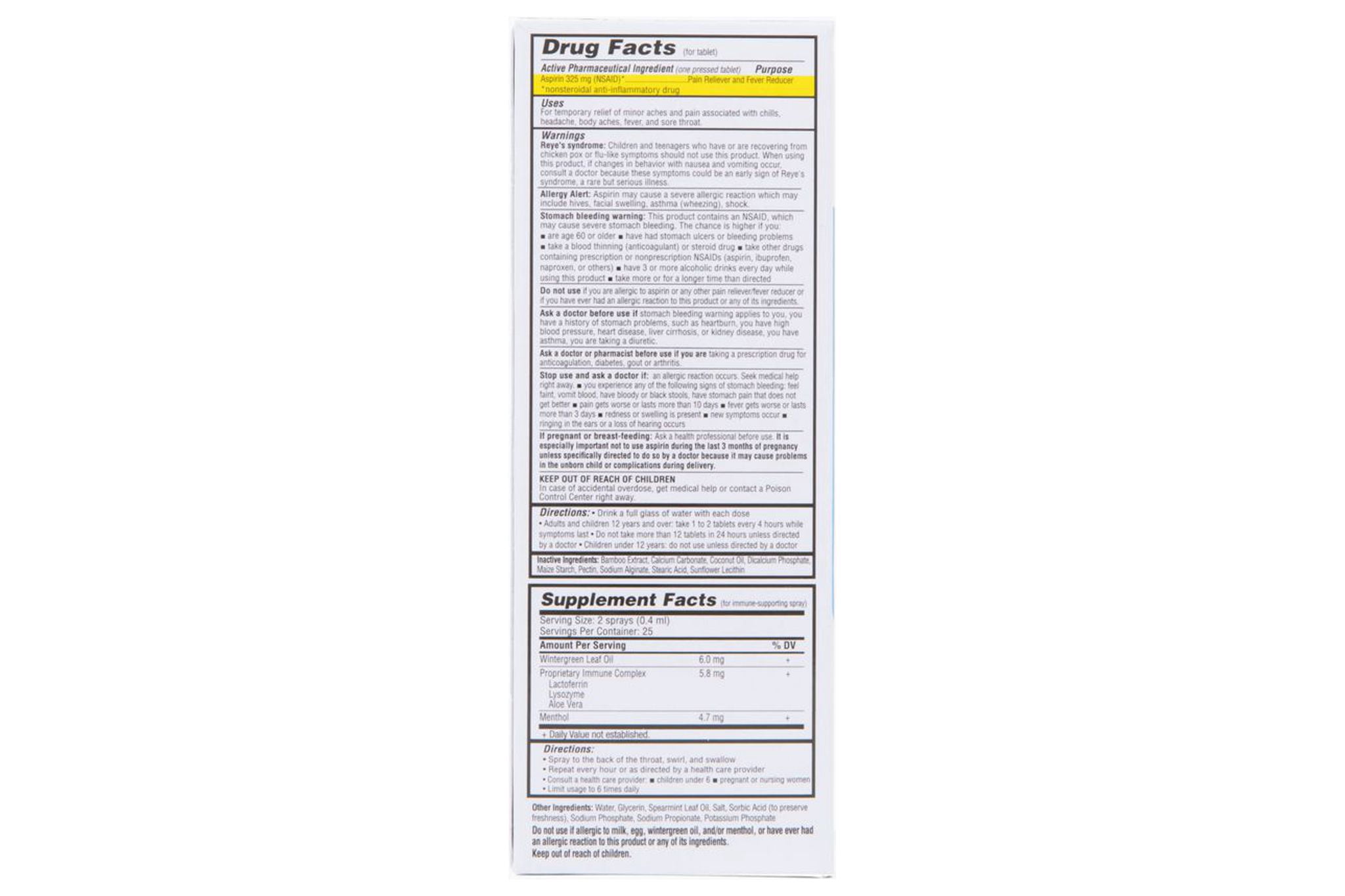 (2 pack) Biovanta New & Improved Dual Action Throat Spray Convenience Kit