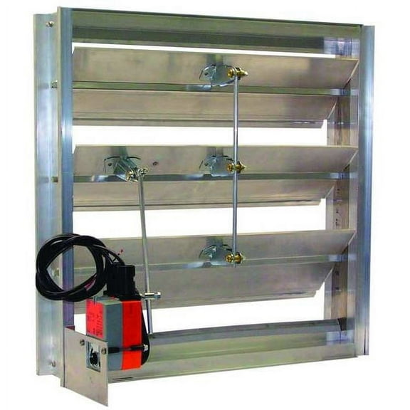 Dayton Flanged Frame Motorized Damper,100-240V 5NKK2