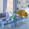 thumbnail image 2 of Estatua De Niña Nórdica Moderna De Hierro Forjado Con Hojas De Ginkgo, Escultura De Pared, Decoración Abstracta Para Sala De Estar, Oficina, Hotel, Comedor, Estante, Decoración De Porche, 2 of 8
