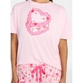 thumbnail image 3 of Jaclyn Women's Valentine's Day Sleep Tee and Jogger Pants Pajama Set, 2-Piece, Sizes S-XL, 3 of 4