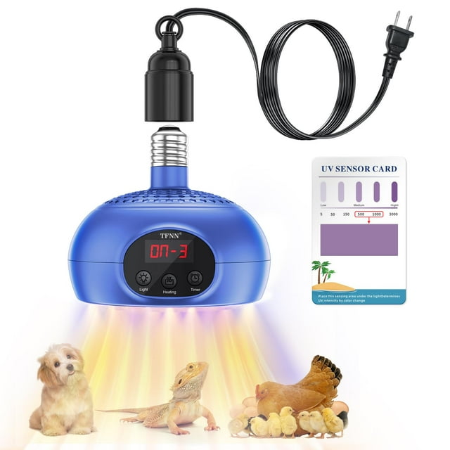 Lámpara calefactora TFNN 200W-350W-500W, luz UVA UVB, 3-6-9-12H, temporizador