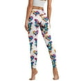 thumbnail image 2 of Renewold Colorful Tie-dye Love Butterfly Yoga Leggings with Pockets for Women Thick Exercise Yoga Pants High Waisted Soft Slim Ankle Pants Printed Leggings 4 Way Stretch Leggings, XL, 2 of 8