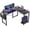 Gray, variant on Sybels 50-inch L-Shaped Gaming Computer Desk with CPU Stand & Side Bag, Corner PC Workstation for Home Office, Small Space Saver,Black