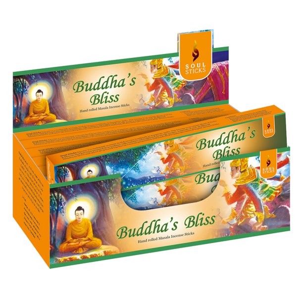 Soul Sticks Buddha's Bliss 12 Boxes of Hand Rolled Natural Incense