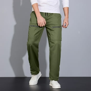 Wancir Mens Cargo Pants Casual Lightweight Elastic Waist Drawstring Tapered Joggers Big and Tall Loose Y2k Pant with Pockets