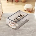 thumbnail image 6 of Yonrjhukm Foldable Storage Shoe Box, Space-Saving, Transparent Lid, Washable Storage Basket for Organizing Shoes and Toys, Versatile & Stylish Design for Home & Travel, 6 of 6