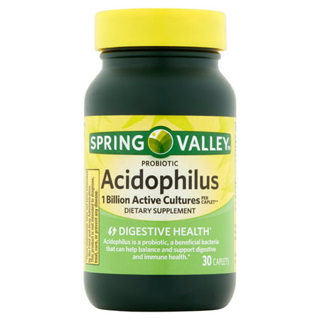 Spring Valley Acidophilus Probiotic Caplets, 5 mg, 30 (Best Probiotic For Histamine)