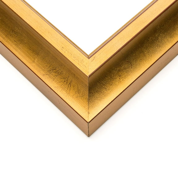 12x12 Shadow Box 1.75" Deep Gold Picture Frame - UV Acrylic, Backing, Hanging Hardware