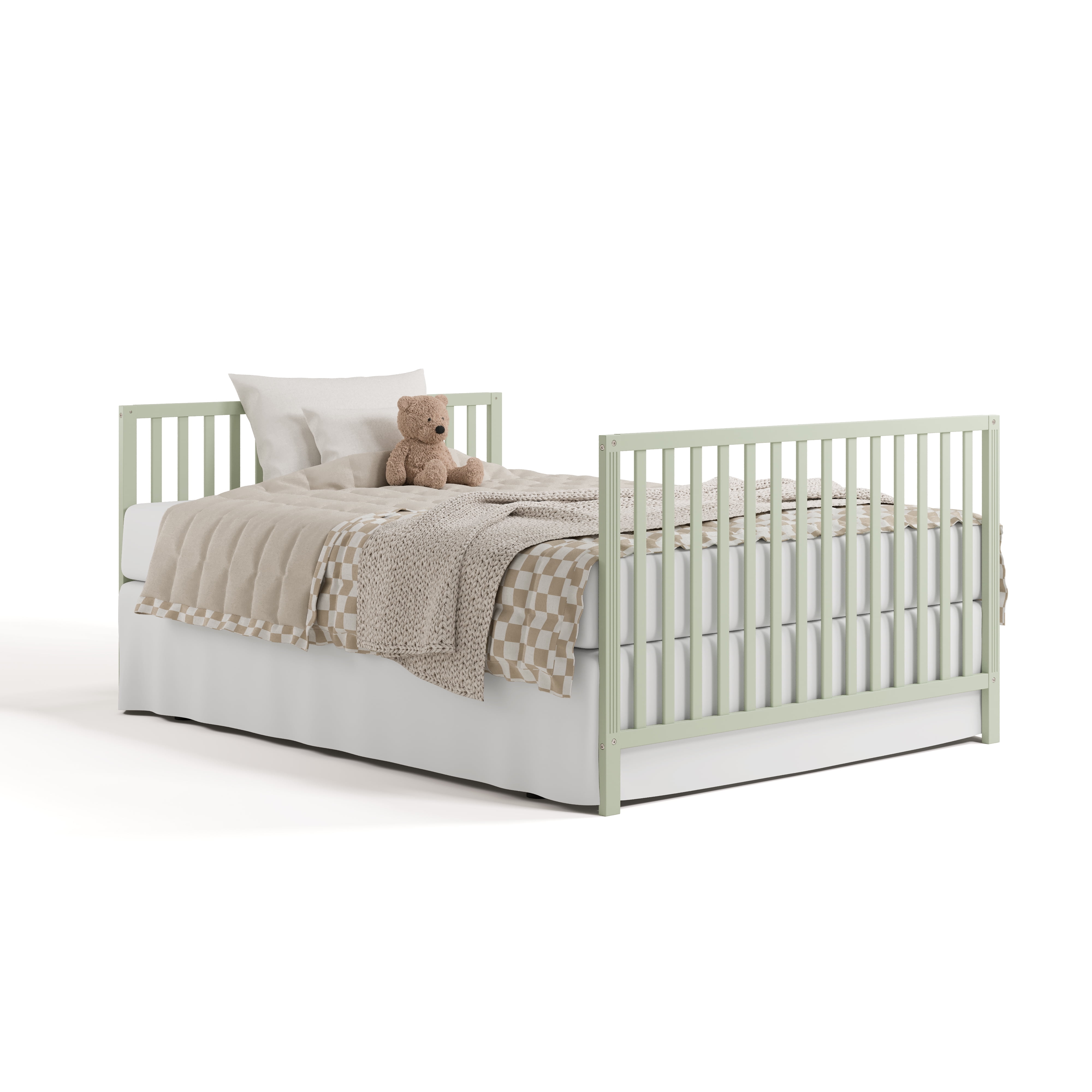 Storkcraft Morningside 5-in-1 Convertible Baby Crib, Sage