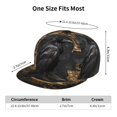 thumbnail image 4 of Zufioo Gothic Raven Portrait Print Flat Brim Baseball Cap, Sun Protection, Sweat Absorption, Adjustable Sports Cap, Suitable for Men and Women in All Seasons, 4 of 7