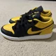 thumbnail image 1 of Ni - ke Ni - ke Air Jordan 1 Low GS Black Yellow Ochre Youth 553560-072 Size 7Y Women’s 8.5, 1 of 5