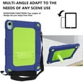 thumbnail image 5 of FIEWESEY for iPad 10th Generation 10.9 inch Tablet Case,Shoulder Strap Soft Silicone&Hard Back Shockproof Kids Friendly Case for 10.9 inch iPad 10th Generation+Screen Protector (Navy/Green,2 Pcs), 5 of 6