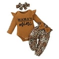 thumbnail image 4 of Hpgjzj Infant Baby Girl Clothes Newborn Girl Outfit Long Sleeve Romper Leopard Pants Set Cute Baby Clothes for Girls Fall/Winter 0-12 Months, 4 of 7