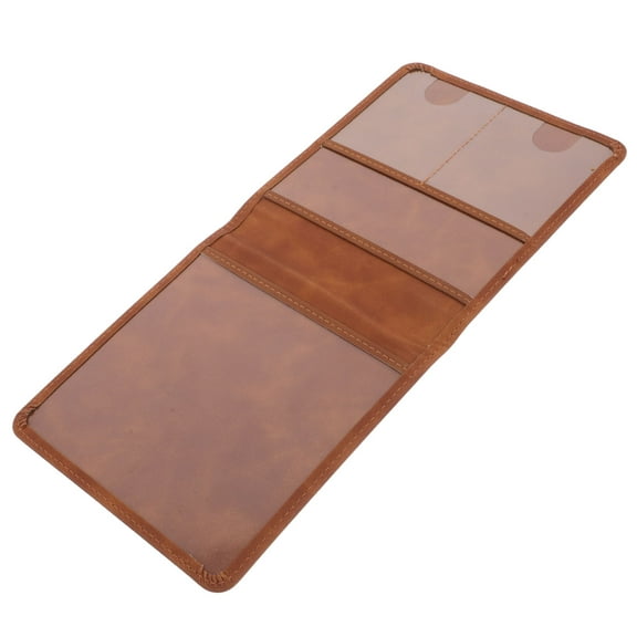 PBPBOX 1Set Car Registration And Insurance Holder PU Brown Protect Documents For Everyday Use