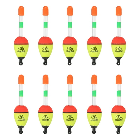 EVA 0.1oz Fishing Bobbers Float, Yellow, 10 Pack