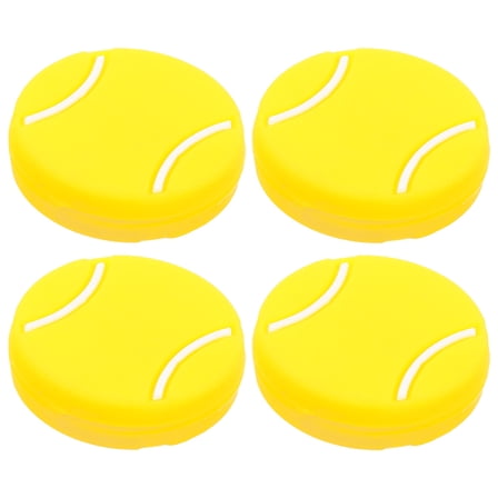 HONMEET 4pcs Racket Dampener Tennis Vibration Accessory Silicone Yellow for All Ages