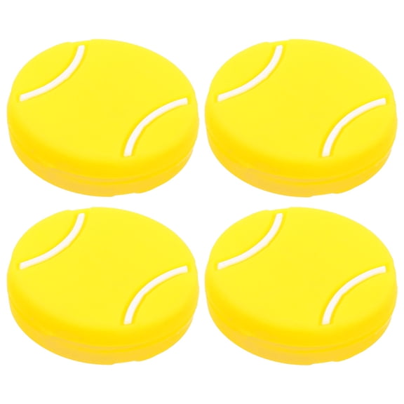 HONMEET 4pcs Racket Dampener Tennis Vibration Accessory Silicone Yellow for All Ages