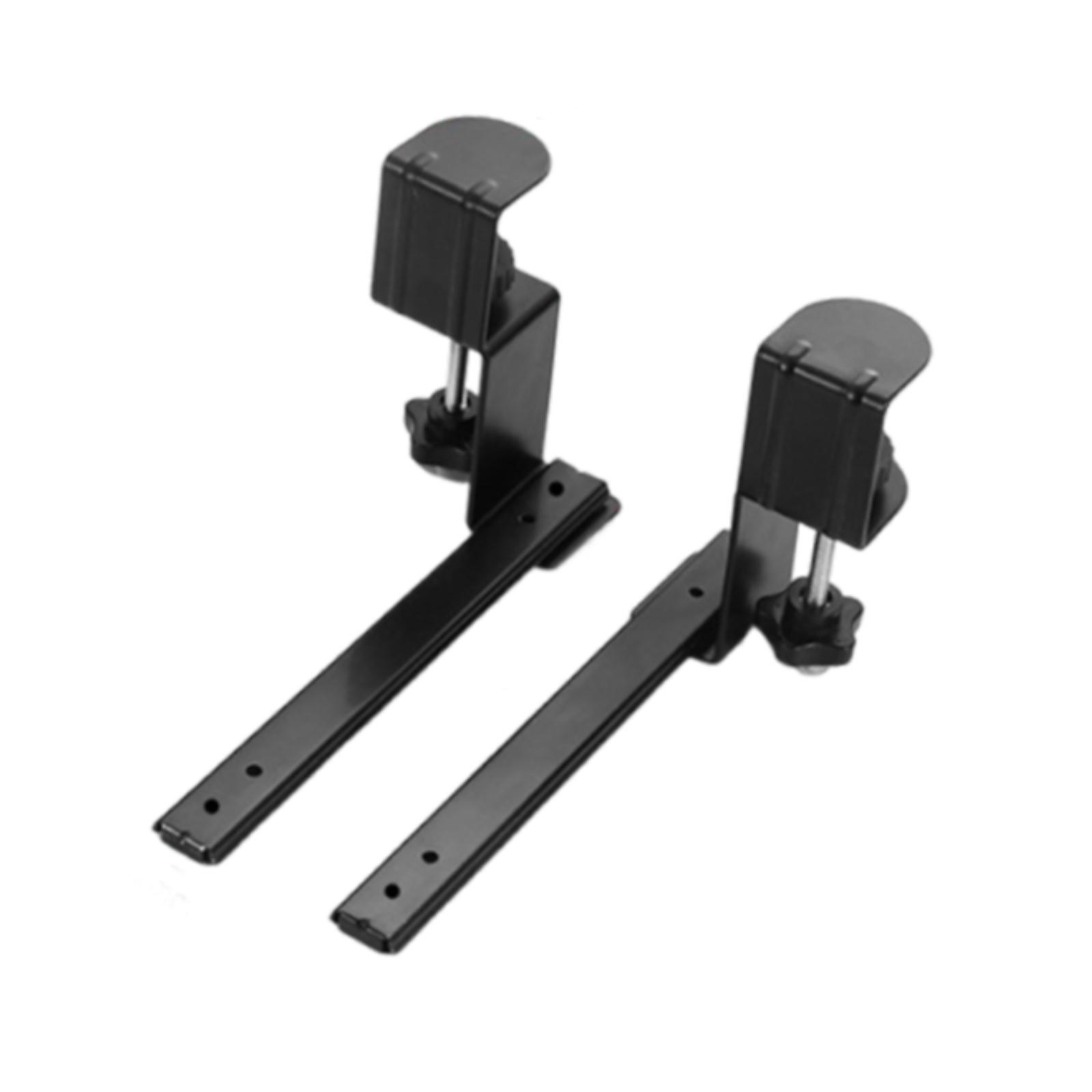 2 Pack Under Desk Keyboard Tray Slide Hardware Desk Extender Heavy Duty Steel Clamp on for Office Table Cabinet
