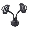 thumbnail image 4 of Soporte para teléfono con portavasos giratorio de 360 degree, cuello de cisne flexible con base estable y ajuste rápido. Gris, 4 of 9