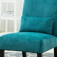 thumbnail image 5 of Miekor Furniture Pisano Contemporary Chenille Fabric Armless Accent Chair with Pillow, Teal Blue 20213, 5 of 8