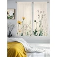 thumbnail image 2 of Farmhouse Floral Sheer Curtains for Living Room Bedroom Vintage Flowers Botanical Sheer Curtains 63 Inch Long 2 Panels Set Light Filtering Curtain Window Treatments Drapes for Dining Room, 2 of 6