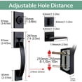 thumbnail image 2 of Front Double Door Traditional Style Keyed Entry Door Handleset with Lever Handle in Matte (Keyed and Dummy Set) MDHSTDBSETBR, 2 of 8
