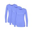thumbnail image 1 of Uniformes Médicos Sivvan para Mujer - Camisetas Médicas Comfort de Manga Larga, Paquete de 3 - S85003 - Azul Ceil - M, 1 of 5