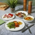thumbnail image 2 of Gibson Elite Lana 16 Piece Bone China Double Plates and Bowls Dinnerware Set W/ Gold Rim, 2 of 5