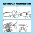 thumbnail image 4 of Right Side Mirror Glass Heated For Lexus Rx 2003 - 2008 Toyota Hilux, 4 of 5