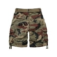 thumbnail image 2 of Men's Cotton Cargo Shorts, Relaxed Fit Camouflage Work Shorts with Multi-Pockets & Drawstring, Size 32-38, 2 of 7