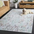 thumbnail image 5 of SAFAVIEH Malibu Hyacinth Distressed Polyester Machine Washable Area Rug, Grey/Green, 9' x 12', 5 of 13