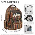 thumbnail image 5 of Chririnla Black White Cat On Bookshelf Padded Straps School Bag for College Travel, Lightweight Water Resistant 600D Polyester Kids Backpack for School, 5 of 10