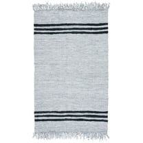 SAFAVIEH Vintage Leather Alexander Striped Area Rug, Ivory/Black, 8' x 10'