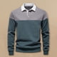 thumbnail image 1 of pstuiky manga larga para hombre, Blusa/camiseta informal de manga larga con cuello vuelto de color liso para hombre camisetas de hombre m, 1 of 9