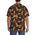 thumbnail image 5 of Vsdgher German Shepherd Dog Print Men's Wrinkle Free Untucked Cuban Shirt Business Casual Button Down Shirts Short Sleeve Shirt, 5 of 7