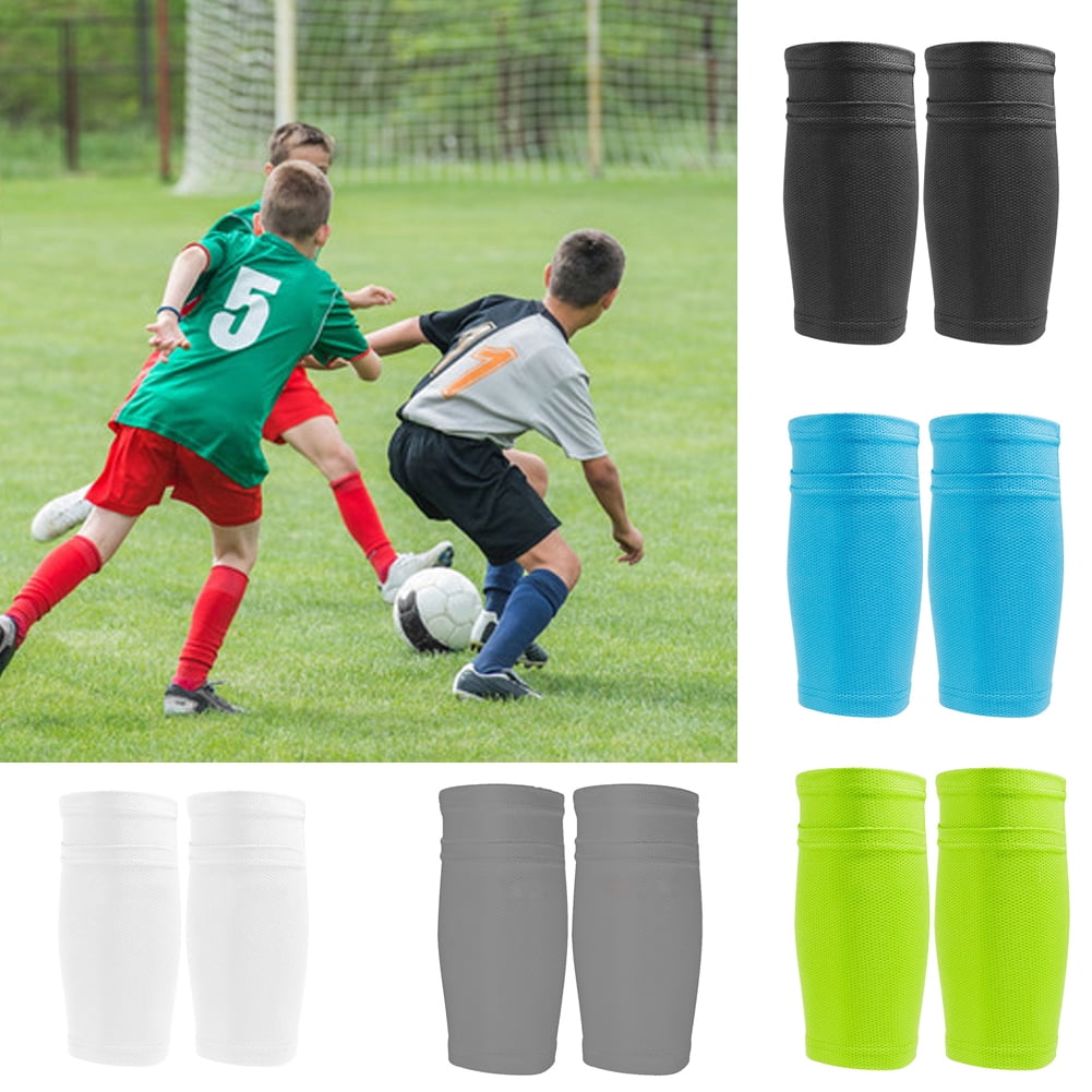 cdar 1 Pair Breathable Support Adult Kids Soccer Shin Guard Socks Brace Calf Sleeve Pad Durable