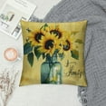 thumbnail image 2 of Nawypu  Hello Sunshine Sunflower Eucalyptus Leaves Throw Pillow Cover,Spring Summer Yellow Cushion Case Decoration for Sofa Couch, 2 of 5