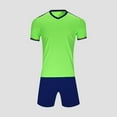 thumbnail image 2 of THDHVS Boys Casual Outfits Boy's Gradient Basketball Suit Set Training Kit Sweat Absorbing Side Pockets Sports Suit Green, 2 of 4