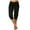Black, variant on SwiftWear Women's High-Waisted Active Capris Drawstring & Pocket Design | Casual Athleisure Daily Essential S-3XL​