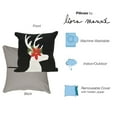thumbnail image 5 of Liora Manne Frontporch Reindeer Indoor Outdoor Decorative Pillow Black, 5 of 6