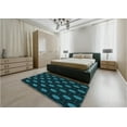 thumbnail image 5 of Ahgly Company Machine Washable Indoor Rectangle Transitional Dark Cyan Green Area Rugs, 2' x 4', 5 of 7