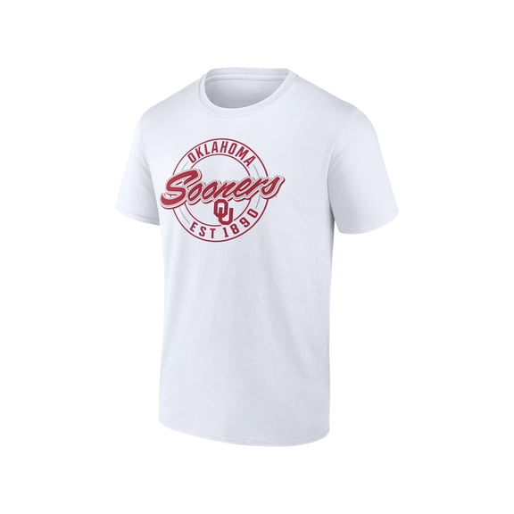 NCAA Oklahoma Sooners Men's Cotton White Short Sleeve T-Shirt